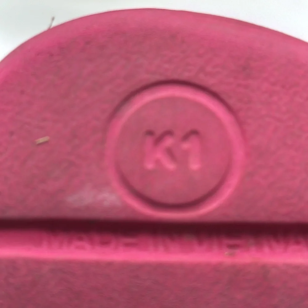 Adidas Hot Pink White Slides Kids Size 1 KS6444